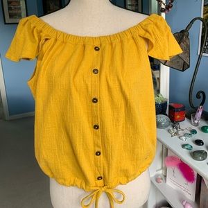 Madewell yellow blouse— size XL